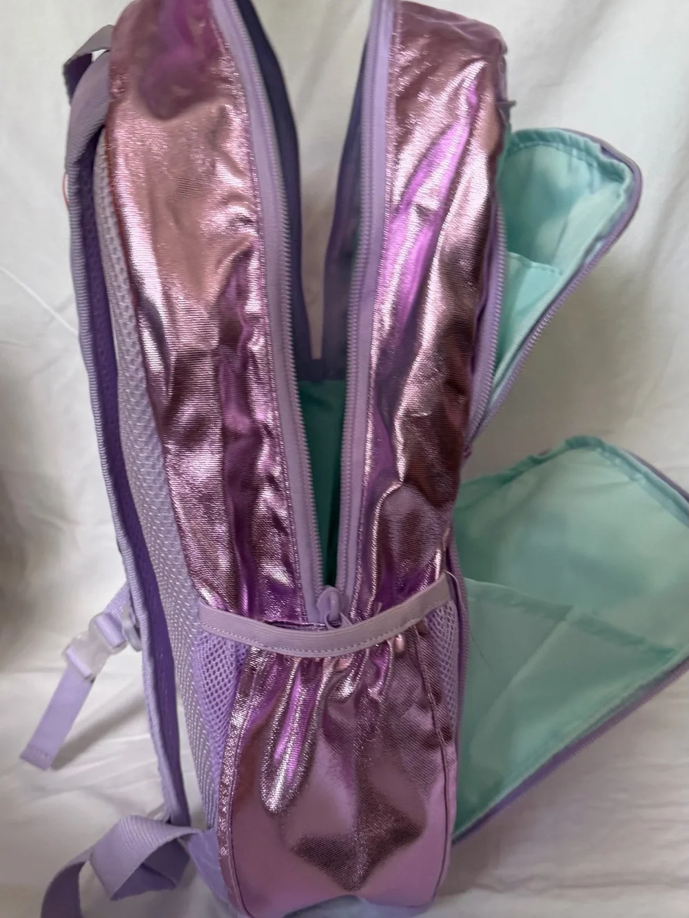 Cat & Jack Metallic Lilac Kids Backpack - Purple